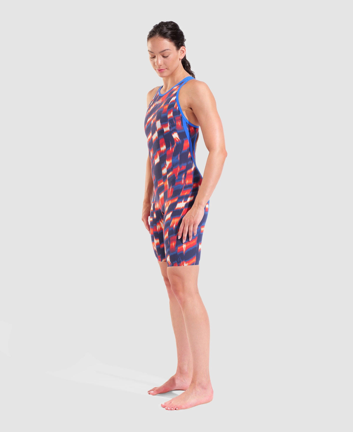 Women's Powerskin Air 3 Aqua Gleam Open Back LE red-white-blue