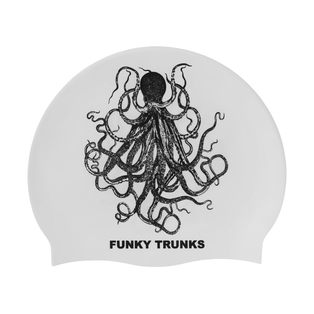 Octomus Black Silicone Swimming Cap