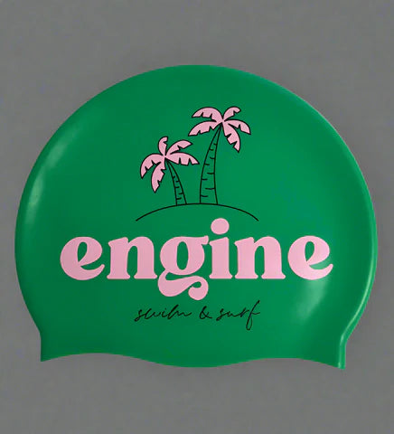 Silicone Swim Cap - Palm Apple