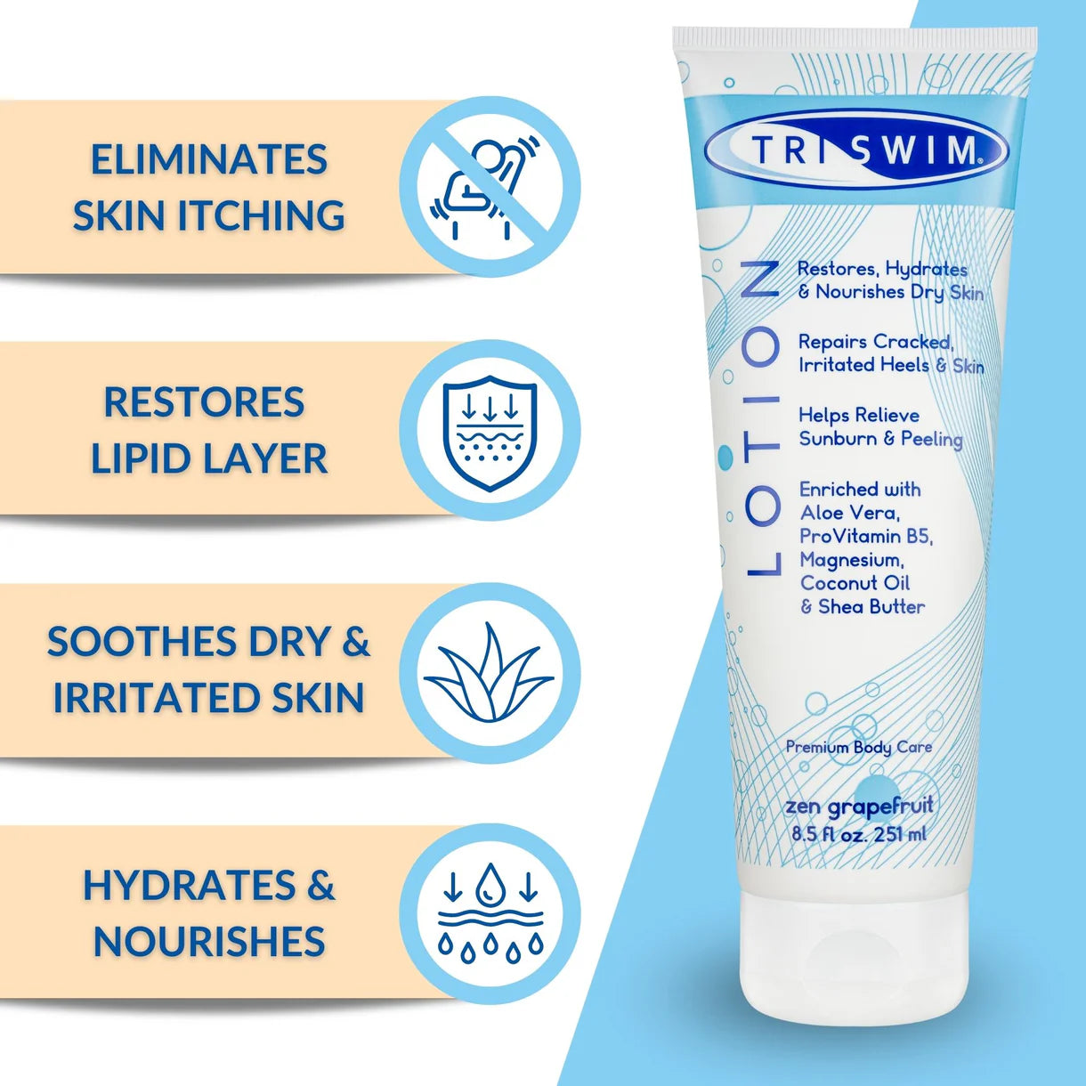 Moisturizing & Regenerating Body Lotion For Swimmers | ZEN Grapefruit