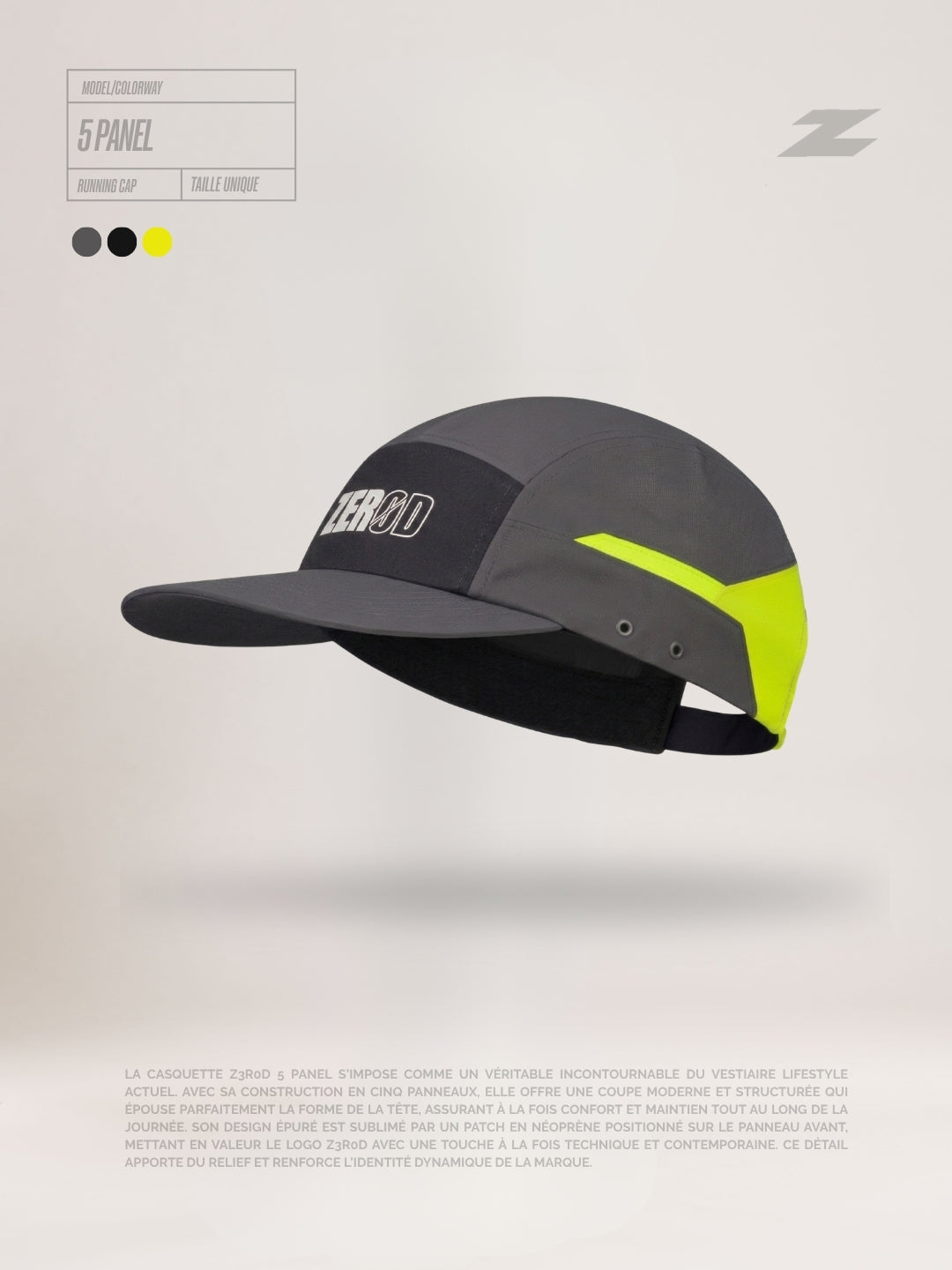 5 PANEL CAP BLACK VOLT