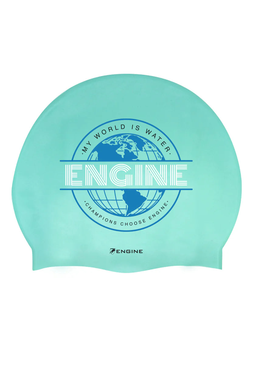 Silicone Swim Cap - Global Teal