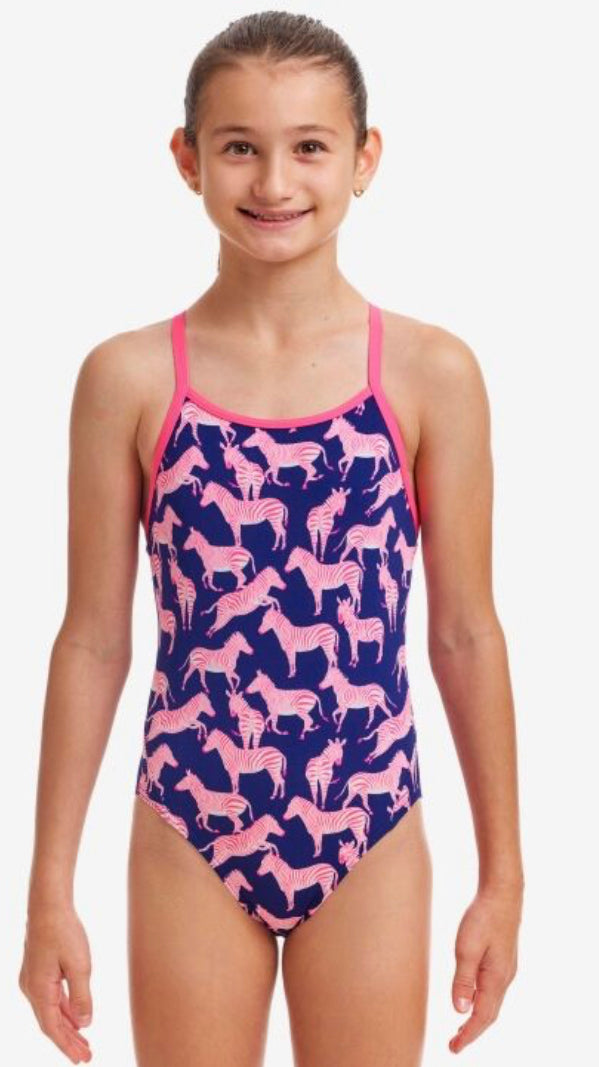 Funkita - Diamond Back one piece - Sweet Stripes - Girls