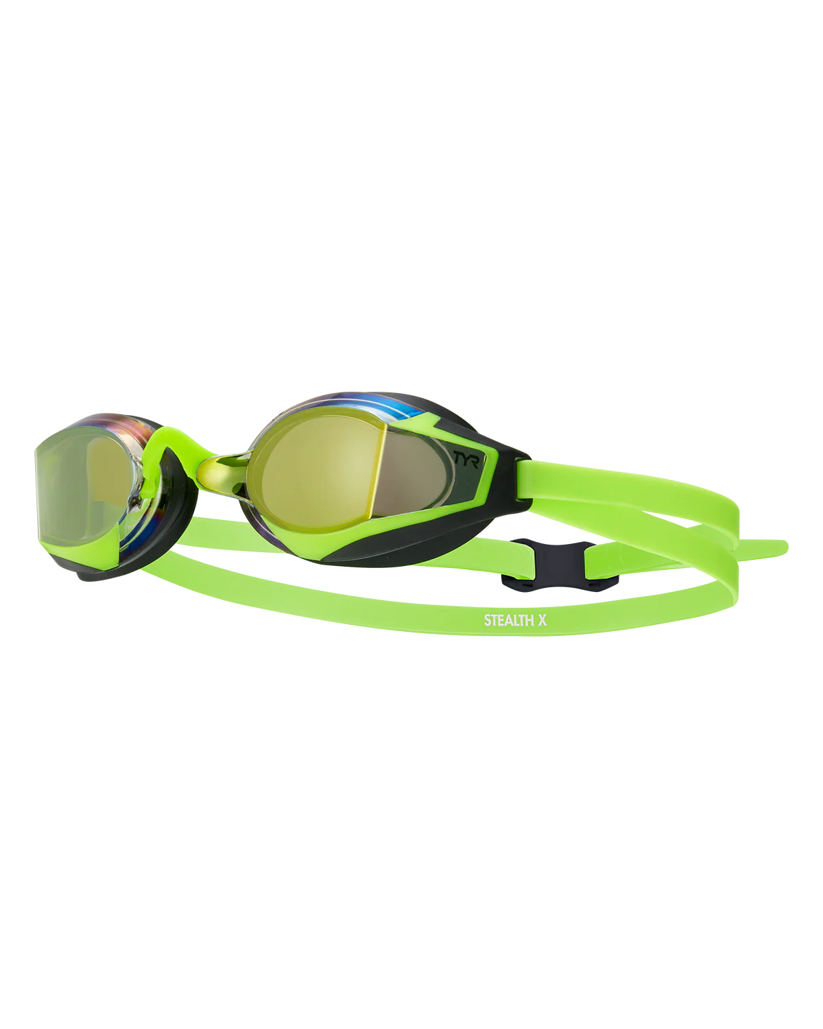 TYR Stealth-X Mirrored Performance Goggles Lime