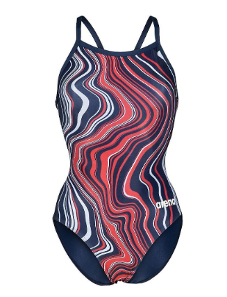 Arena - Challenge back marbled red navy