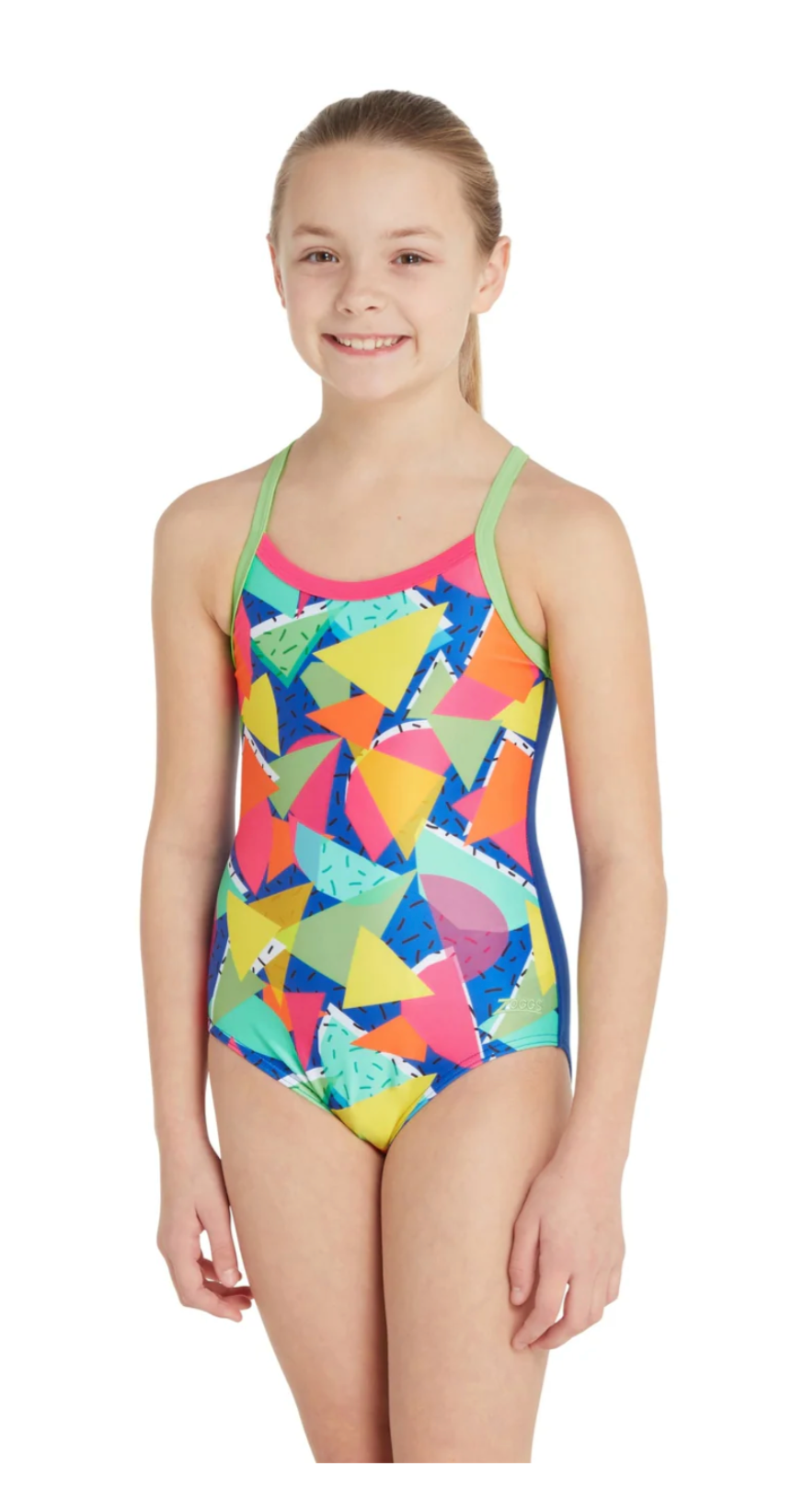 Zoggs Girls Medley Rainbow Strikeback Swimsuit