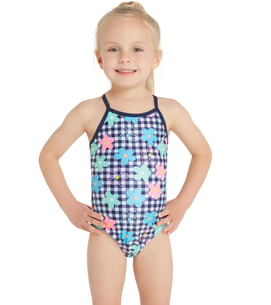 Girls Picnic Posy Tex Back Swimsuit