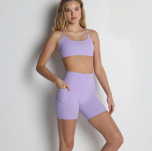 Engine - Cross Back sports bra - lavender
