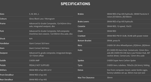 Giant Propel Advanced SL 0 Sram Red 2025 Available to Order
