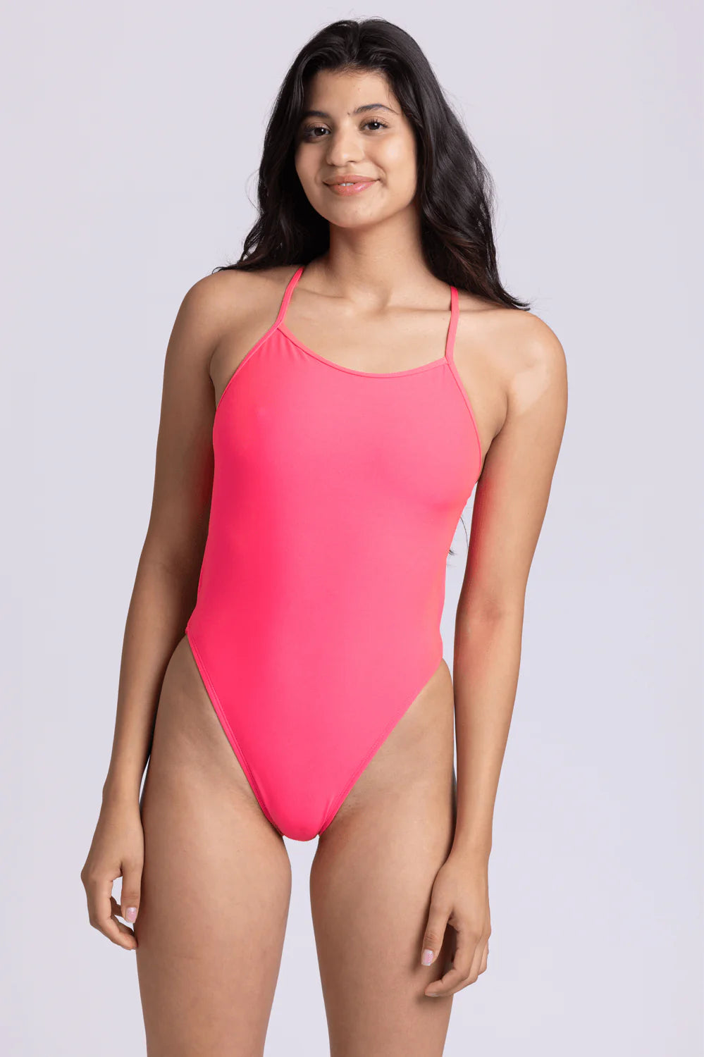 Alyssa Swim Onesie Hot Pink