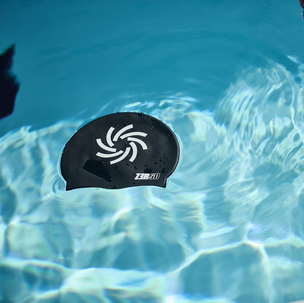 SWIM CAP VORTEX BLACK