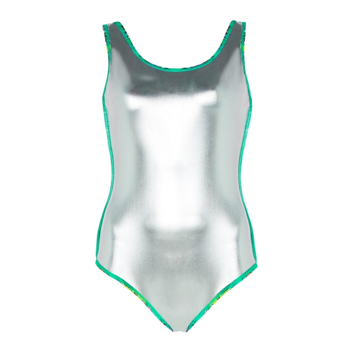 LOOK INSIDE SILVER LINED SCOOPBACK SWIMSUIT