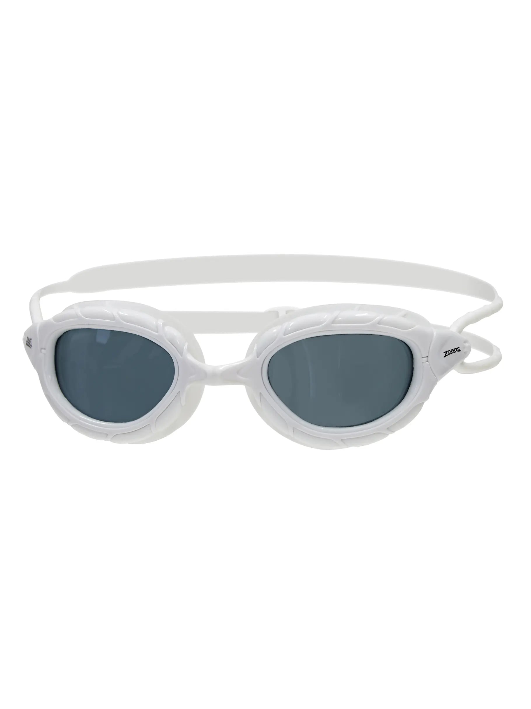 Predator Goggles  White - Tinted Smoke Small