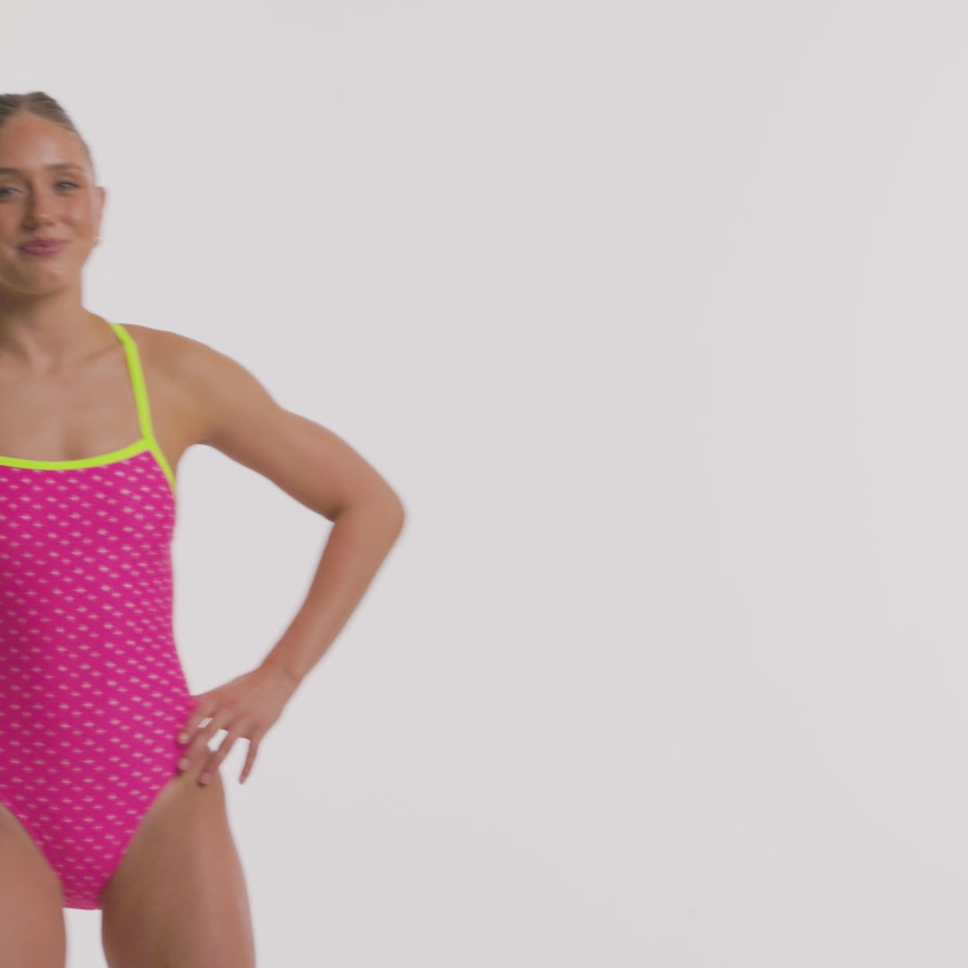Pink Proton Ladies Strapped In One Piece