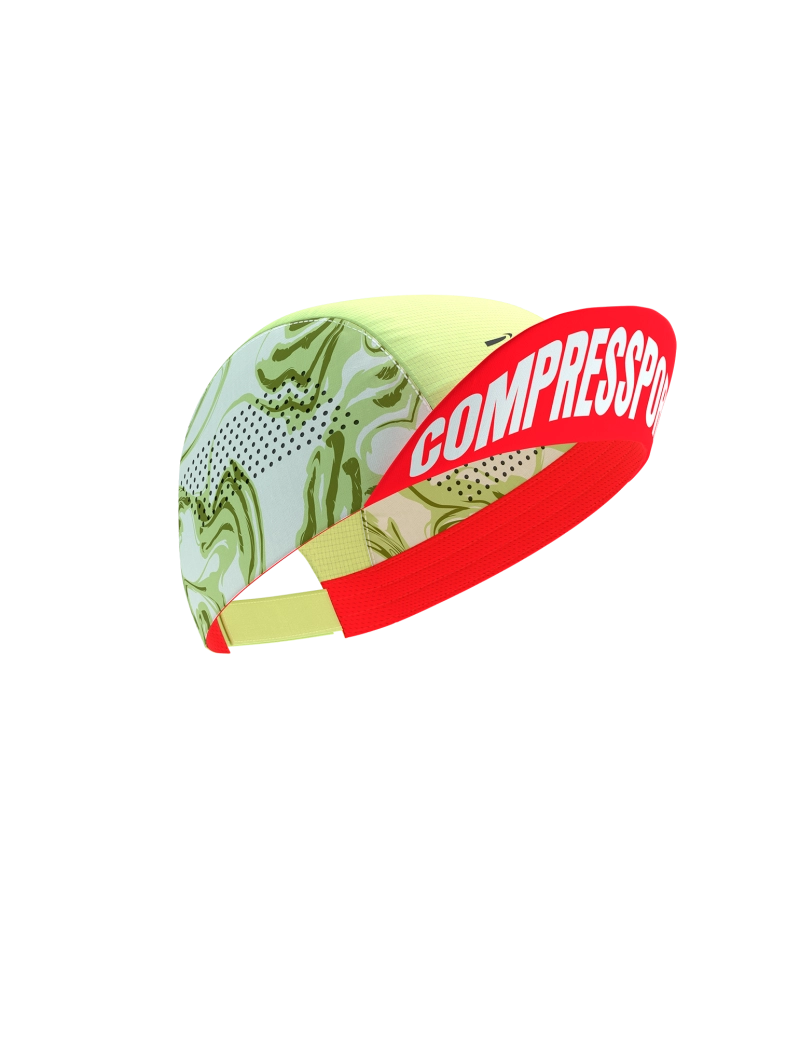 Pro Racing Cap - Green Camo/Fluo Red