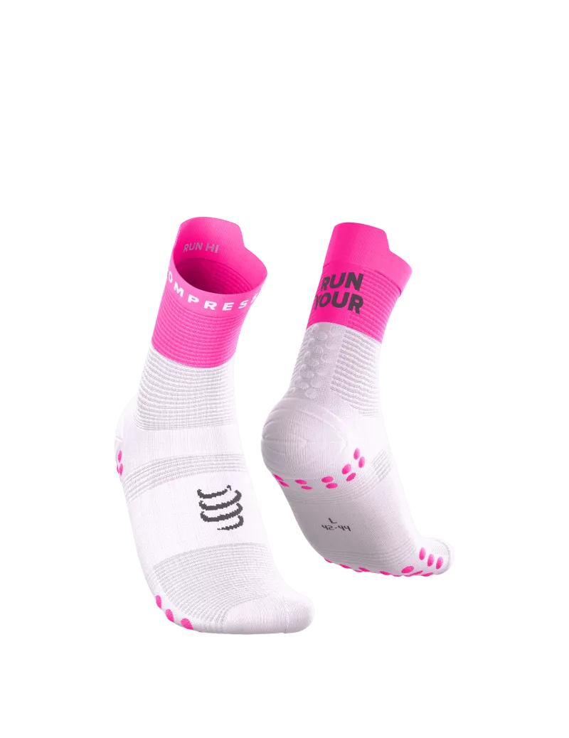 Compressport Pro Racing Socks V4.0 Run High - Your Race Neon Pink