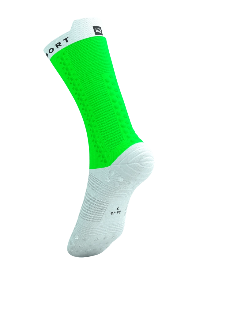 Compressport Pro Racing Socks V4.0 Bike - Neon Green/White