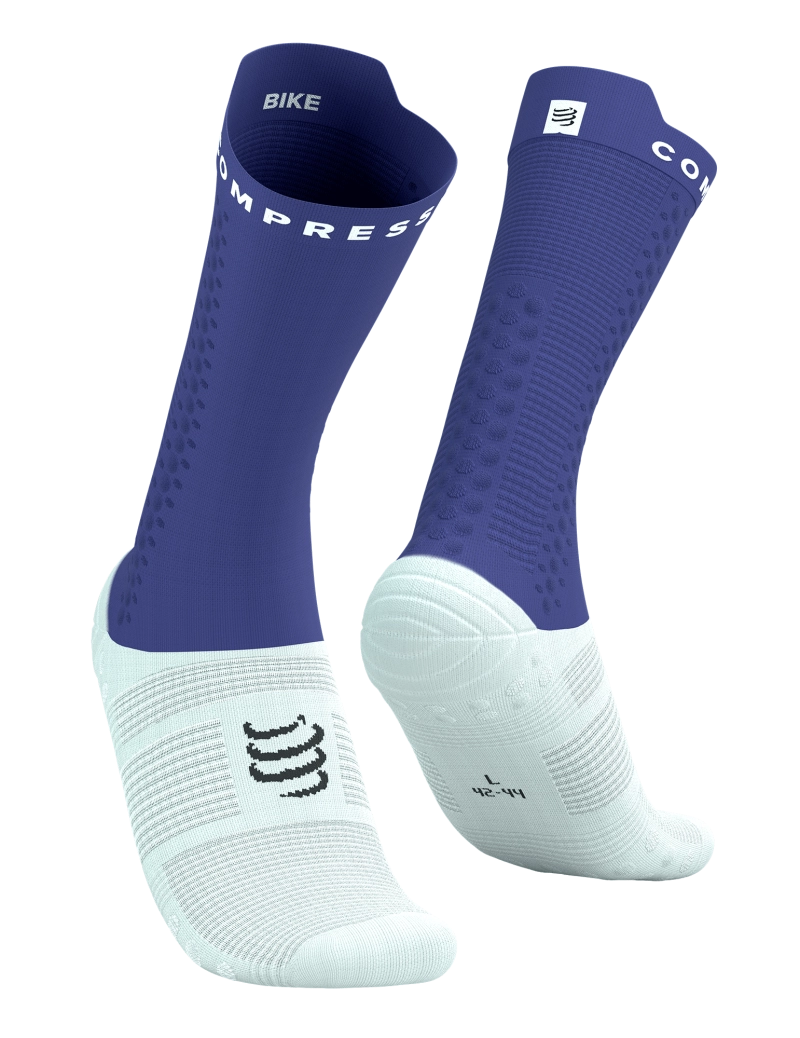 Compressport Pro Racing Socks V4.0 Bike - Orient Blue/White