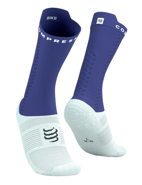 Compressport Pro Racing Socks V4.0 Bike - Orient Blue/White
