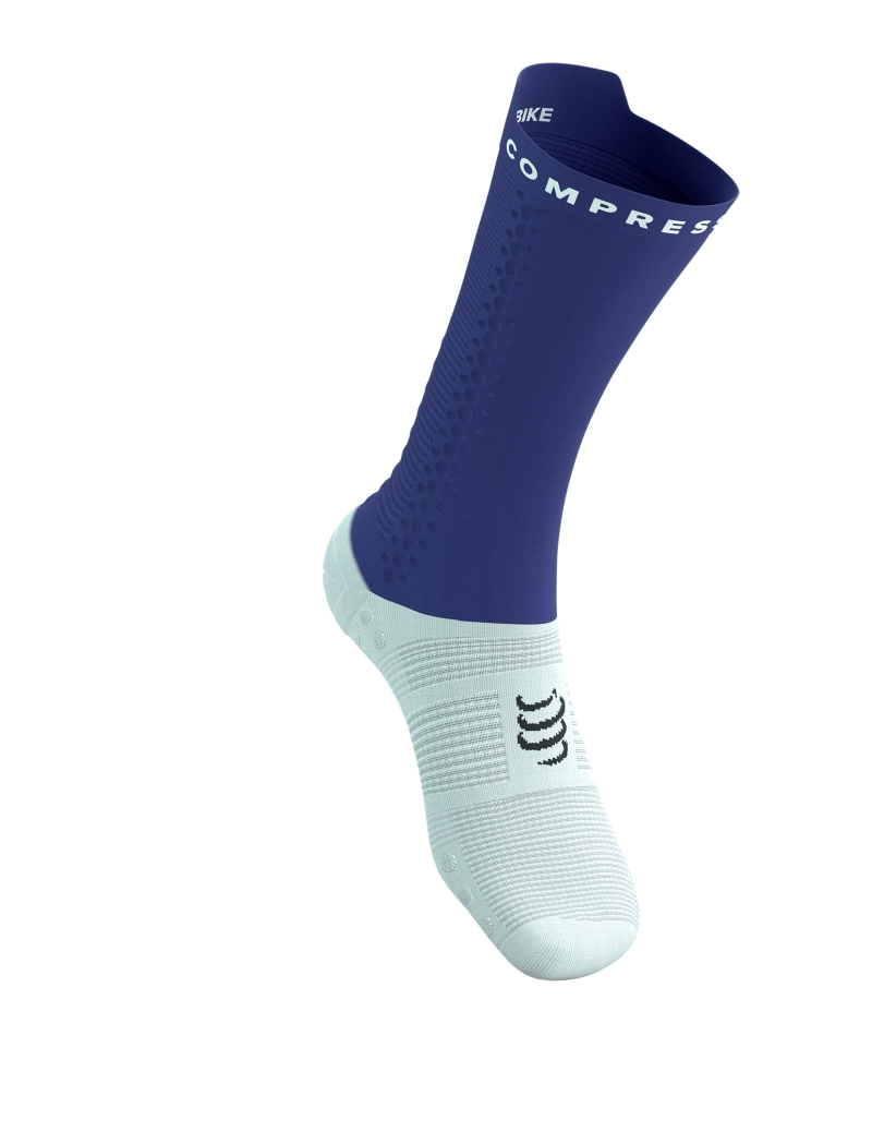 Compressport Pro Racing Socks V4.0 Bike - Orient Blue/White