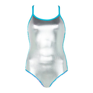 SIRENE SPARKLE SILVER LINED STRIKEBACK SWIMSUIT