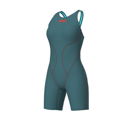 Women's Powerskin Impulso Open Back biscay-bay/cherry