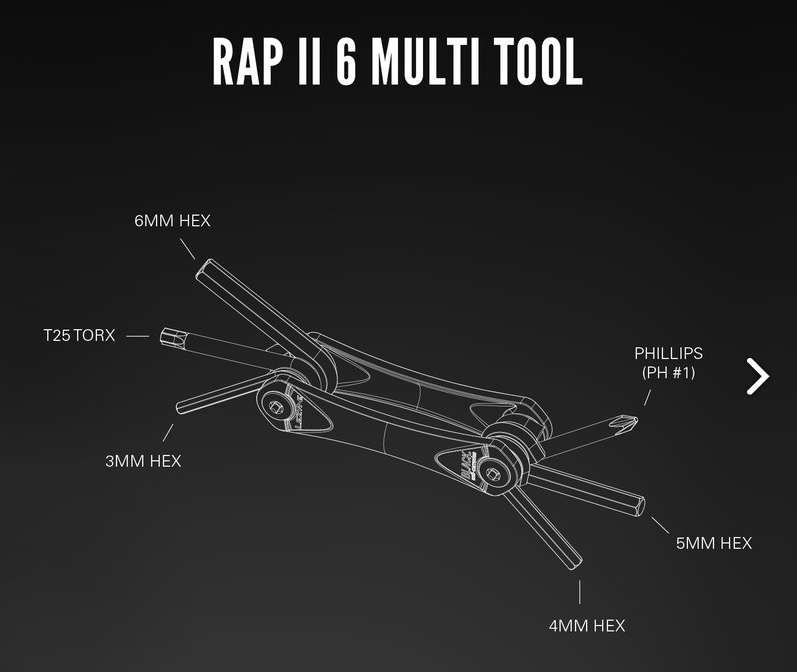 LEZYNE MULTI TOOL RAP II 6 BLACK