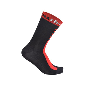 Merino Sock 15 Black/Red